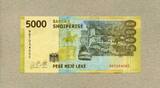 Albanien 5.000 Leke 2017 P.80 FDC / Neuf