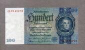 Deutsche Rentenbank 100 Reichsmark 1935 Ros.176a/Q SPL / Neuf