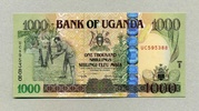 Uganda 1.000 Shillings 2005 Pick 43a unc/kassenfrisch 2,50 EUR prix TTC + 6,50 EUR frais d'envoi