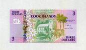 Cook-Insel 3 Dollars ND 1992 P.3 unc/kassenfrisch 6,00 EUR  + 7,90 EUR frais d'envoi
