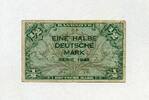 Bank Deutscher L&auml;nder 1/2 Mark 1948 Ros.230a stark gebraucht 12,00 EUR  + 7,90 EUR frais d'envoi