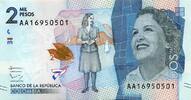 Kolumbien 2.000 Pesos P. 462a - Débora Arango Pérez - -