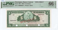Nicaragua 5 Cordobas 1962 PMG66EPQ 300,00 EUR  + 15,00 EUR frais d'envoi