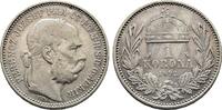 Austria Hungary - 1 Corona 1892 KB, Franz Joseph I 1 Krone 1892 VF