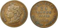 Schweiz Bern Probe / 20 Ronds Probeprägung zur Convention Monetaire, 20 Ronds 2000 Berne *SELTEN* -