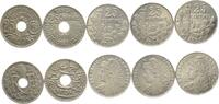 Frankreich Lot 25 Centimes 5 x 25 Centimes -