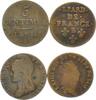 Frankreich Lot 5 Centimes, Liard 2 Münzen -