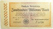 Deutschland 200 Mil. Mark Deutsche Reichsbahn 10. Oktoben 1923 -