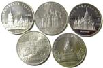 Russland 5 Rubel Russland 5 x 5 Rubel Gedenkmünzen -