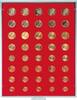 Lindner Münzbox Standard Hellrot für 5x Euro-Kursmünzensatz 2555 Neu -