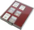 Lindner Sammelbox Dunkelrot Rauchglas 2463 Neu -