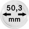 Lindner Münzkapsel Innen-Ø 50,3 mm, Innenhöhe 8,5 mm,10er Pack S22705030P Neu -
