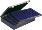Lindner Echtholzkassette CARUS mit 4 Tableaus für 127 Münzen 2494-1M Neu -