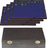 Lindner Echtholzkassette CARUS mit 4 Tableaus für 216 Münzen 2494-10M Neu -