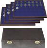 Lindner Echtholzkassette CARUS mit 4 Tableaus für 140 Münzkapseln 2494-11M Neu -