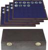 Lindner Echtholzkassette CARUS mit 4 Tableaus für 140 Münzen 2494-7M Neu -