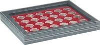 Lindner Münzkassette NERA M PLUS mit dunkelroter Münzeinlage 2367-2930E Neu -