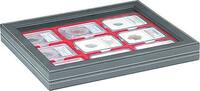 Lindner Münzkassette NERA M PLUS mit hellroter Münzeinlage 2367-2219E Neu -