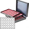 Lindner Münzkassette NERA XL mit 3 hellroten Münzeinlagen 2365-2111E Neu -