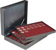 Lindner Münzkassette NERA XL mit 3 dunkelroten Münzeinlagen 2365-2930E Neu -