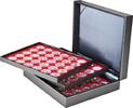 Lindner Münzkassette NERA XL mit 3 hellroten Münzeinlagen 2365-2537E Neu -
