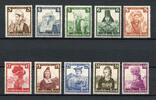 Deutsches Reich Deutsches Reich MiNr. 588-597 postfrisch Trachten MiNr. 588-597 Trachten -