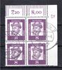 Bund Bund MiNr. 349 x DZ gestempelt im 4er Block Eckrand MiNr. 349 x DZ im 4er Block Eckrand -