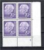 Bund Bund MiNr. 263 w postfrisch im 4er Block Eckrand, FN 3 MiNr. 263 w im 4er Block Eckrand, FN 3 -