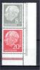 Bund Bund Zusamendruck MiNr. S 49 Y II Eckrand postfrisch MiNr. S 49 Y II Eckrand Zusamendruck -