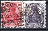 Deutsches Reich Deutsches Reich Zusammendrucke MiNr. W 12 gestempelt MiNr. W 12 Zusammendrucke -