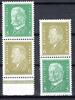 Deutsches Reich Deutsches Reich Zusammendrucke MiNr. S 42 + S 44 postfrisch MiNr. S 42 + S 44 Zusammendrucke -