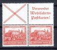 Deutsches Reich Deutsches Reich Zusammendrucke MiNr. S 100 + S 101 postfrisch OR gefaltet MiNr. S 100 + S 101 Zusammendrucke OR gefaltet -