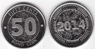  ZIMBABWE –  100 COINS X 50 BOND UNC COIN YEAR DEALER LOT  2014 