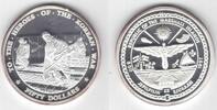 MARSHALL ISLANDS SILVER PROOF 50$ COIN YEAR KM#373 KOREAN WAR -
