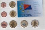 1 CENT LANZAROTE CANARY 8 DIF UNC SET - 2 EURO YEAR PATTERN ESSAI PROVA n2 -