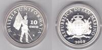 SAN MARINO – SILVER PROOF 10€ COIN YEAR KM#344 MILITARY + BOX + COA -