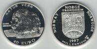 40 EURO NORWAY SILVER PROOF COIN YEAR PIEDFORT OVIBOS MOSCHATUS -