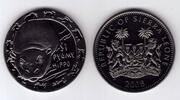 SIERRA LEONE 1$ BU COIN YEAR KM#350 PYGMY HYPPO BLACK FINISHED ISSUE -