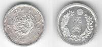 5 SEN JAPAN RARE SILVER AU COIN 10 YEAR Y#22 -