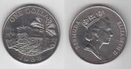 BERMUDA 1$ UNC COIN YEAR KM#55 TRAIN Cu-Ni -