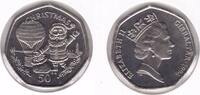 50 PENCE GIBRALTAR – RARE UNC COIN YEAR CHRISTMAS KM#294 SANTA AIR BALLOON -