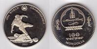 100 TUGRIK MONGOLIA - PROOF COIN YEAR GERMANY FOOTBALL WORLD CUP -