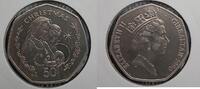 50 PENCE GIBRALTAR – RARE UNC COIN YEAR CHRISTMAS KM#47 MARY & JOSEPH -