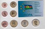 NEW CALEDONIA 8 DIF UNC SET EURO YEAR PATTERN ESSAI PROVA -
