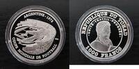 1000 FRANCS CHAD – SILVER PROOF COIN YEAR KM#22 ARGENTINA WORLD CUP 1978 -