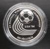 300 NGULTRUM BHUTAN - SILVER PROOF COIN YEAR KM#78 FOOTBALL WORLD CUP USA -