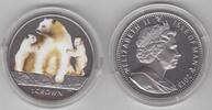 1 CROWN ISLE OF MAN COLORED UNC COIN YEAR KM#1549 KERMODE BEAR AND 2 CUBS -
