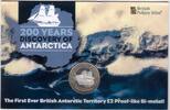 2 POUNDS BRITISH ANTARCTIC TERRITORIES BIMETAL COIN YEAR CUTTY SARK SHIP -