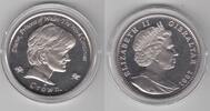CROWN GIBRALTAR Cu-Ni UNC COIN YEAR PRINCESS DIANA KM#1015 -