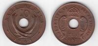 10 CENT EAST AFRICA – UNC COIN YEAR KM#26 hole slightly off centre -